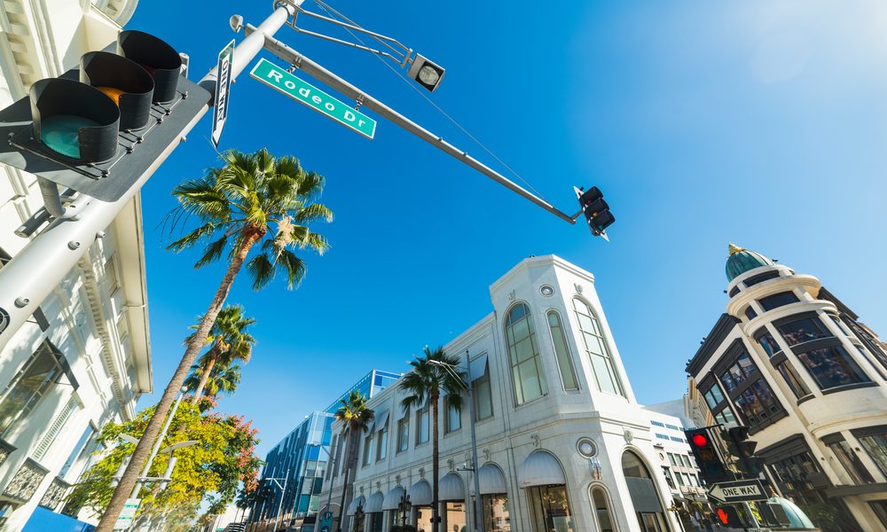 Blue,Sky,Over,Rodeo,Drive,,California